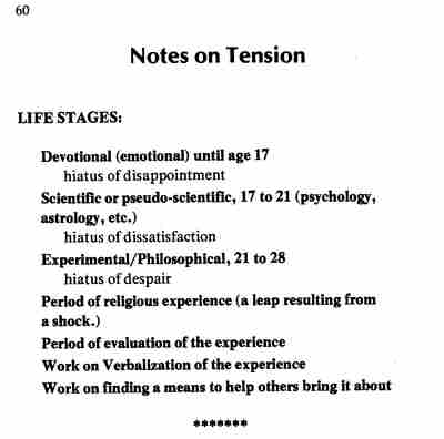 Notes on Tension, Life Stages
